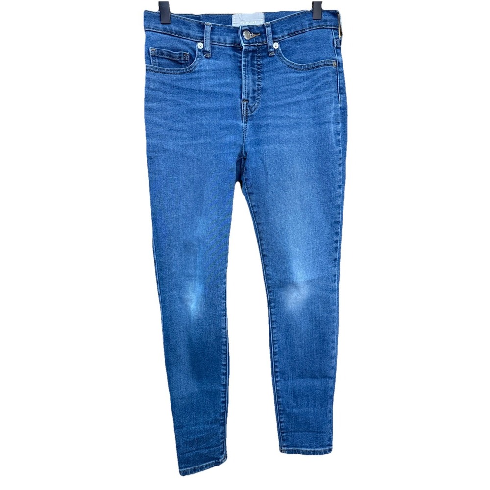 Everlane Jeans Womens 27 Ankle Cotton Stretch Medium Wash Pockets Logo EUC